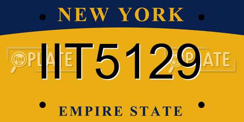 IIT5129 New York License Plate