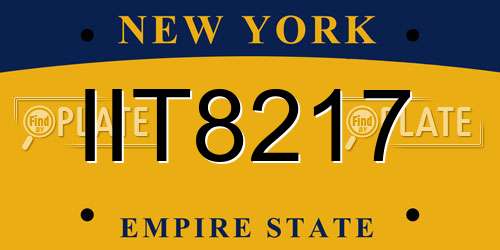IIT8217 New York License Plate