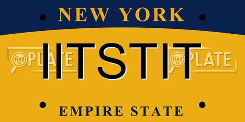 IITSTIT New York License Plate