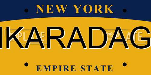 IKARADAG New York License Plate