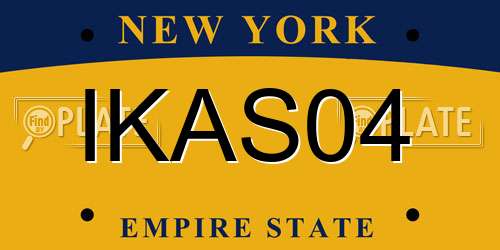 IKAS04 New York License Plate