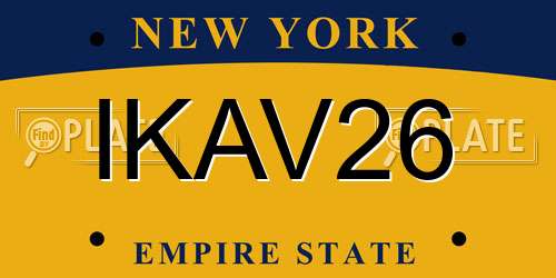 IKAV26 New York License Plate