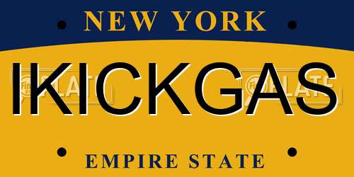 IKICKGAS New York License Plate
