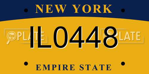 IL0448 New York License Plate