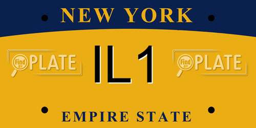 IL1 New York License Plate