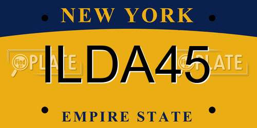 ILDA45 New York License Plate