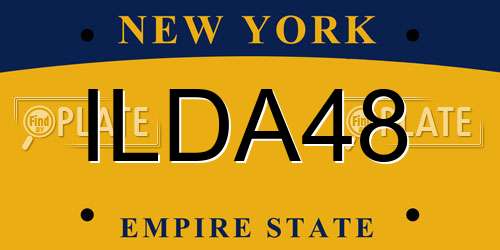 ILDA48 New York License Plate