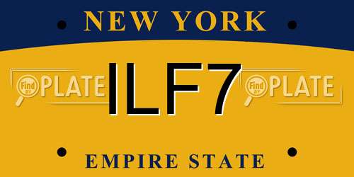 ILF7 New York License Plate