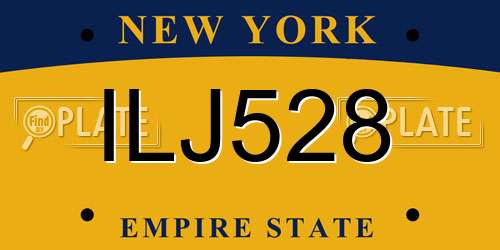 ILJ528 New York License Plate