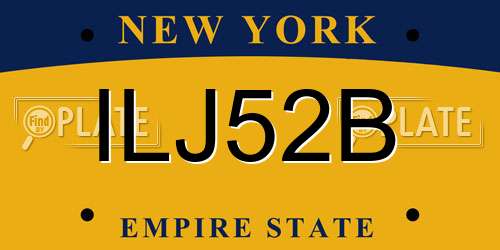 ILJ52B New York License Plate