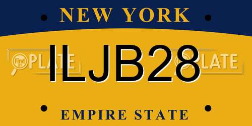 ILJB28 New York License Plate