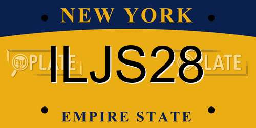 ILJS28 New York License Plate