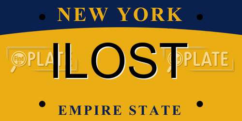 ILOST New York License Plate