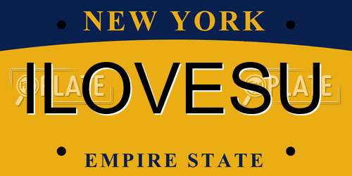 ILOVESU New York License Plate