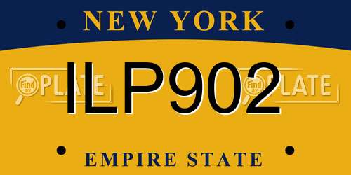 ILP902 New York License Plate