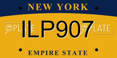 ILP907 New York License Plate