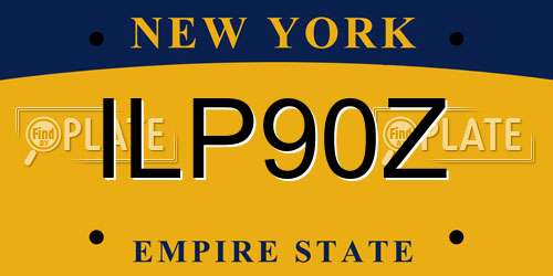 ILP90Z New York License Plate