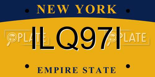 ILQ97I New York License Plate