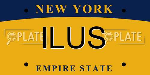 ILUS New York License Plate