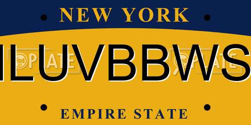 ILUVBBWS New York License Plate