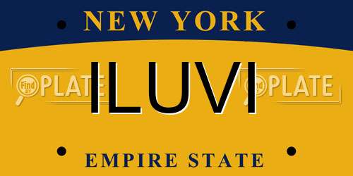ILUVI New York License Plate