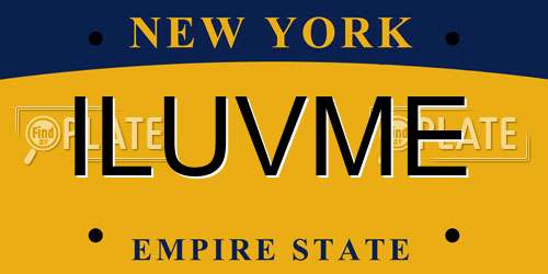 ILUVME New York License Plate