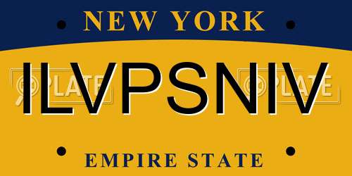 ILVPSNIV New York License Plate