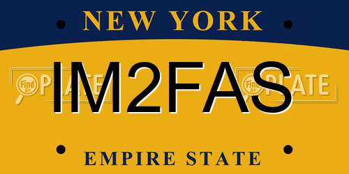 IM2FAS New York License Plate