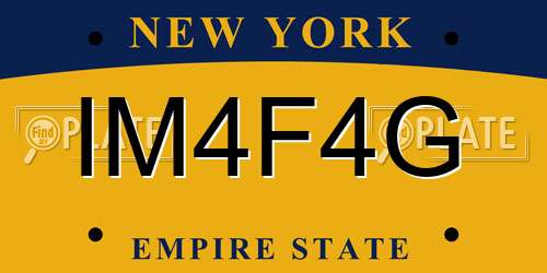 IM4F4G New York License Plate