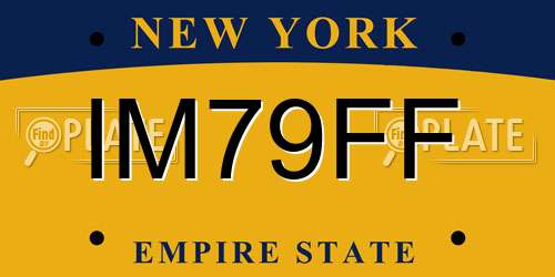 IM79FF New York License Plate