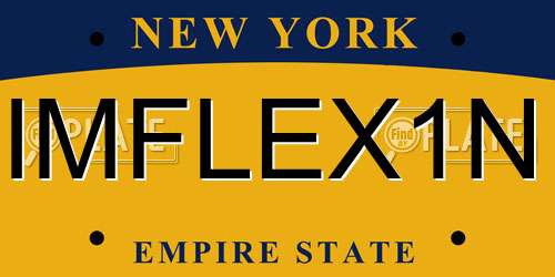 IMFLEX1N New York License Plate
