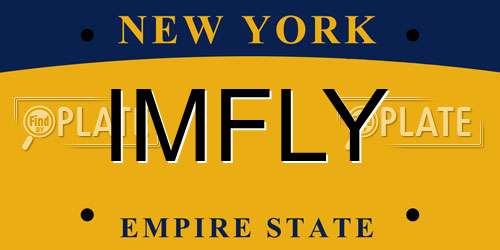 IMFLY New York License Plate