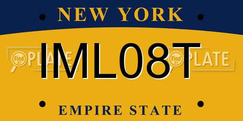 IML08T New York License Plate