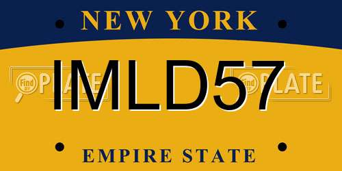 IMLD57 New York License Plate