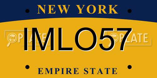 IMLO57 New York License Plate