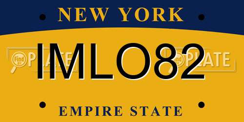 IMLO82 New York License Plate