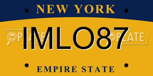 IMLO87 New York License Plate