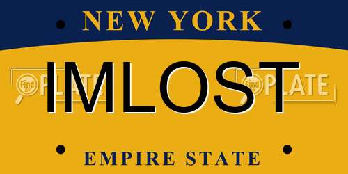 IMLOST New York License Plate