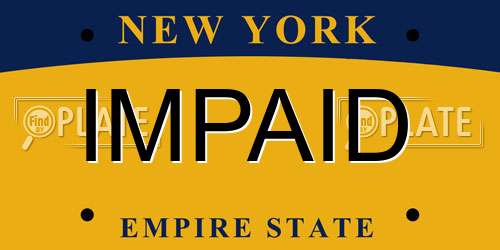 IMPAID New York License Plate