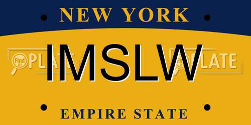 IMSLW New York License Plate