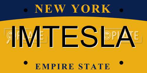 IMTESLA New York License Plate
