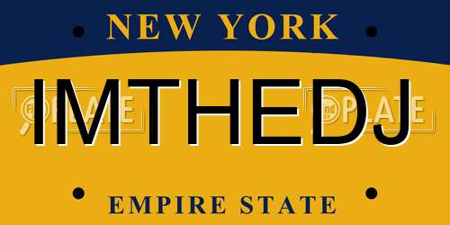 IMTHEDJ New York License Plate
