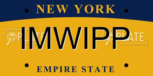 IMWIPP New York License Plate