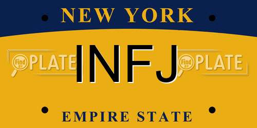 INFJ New York License Plate