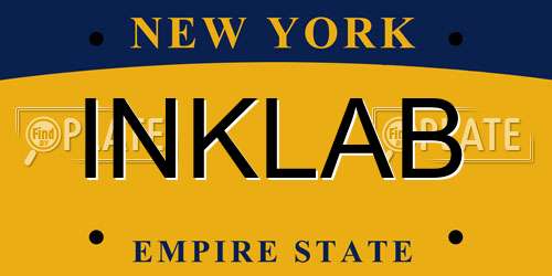 INKLAB New York License Plate