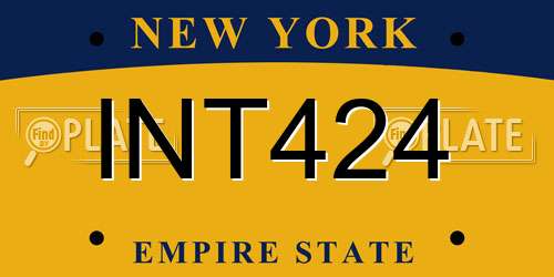 INT424 New York License Plate
