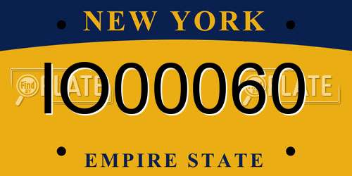 IO00060 New York License Plate