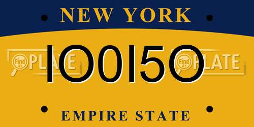 IO0I5O New York License Plate