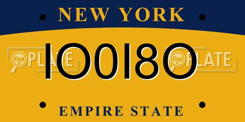 IO0I8O New York License Plate