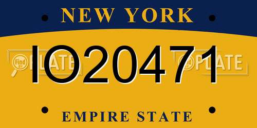 IO20471 New York License Plate